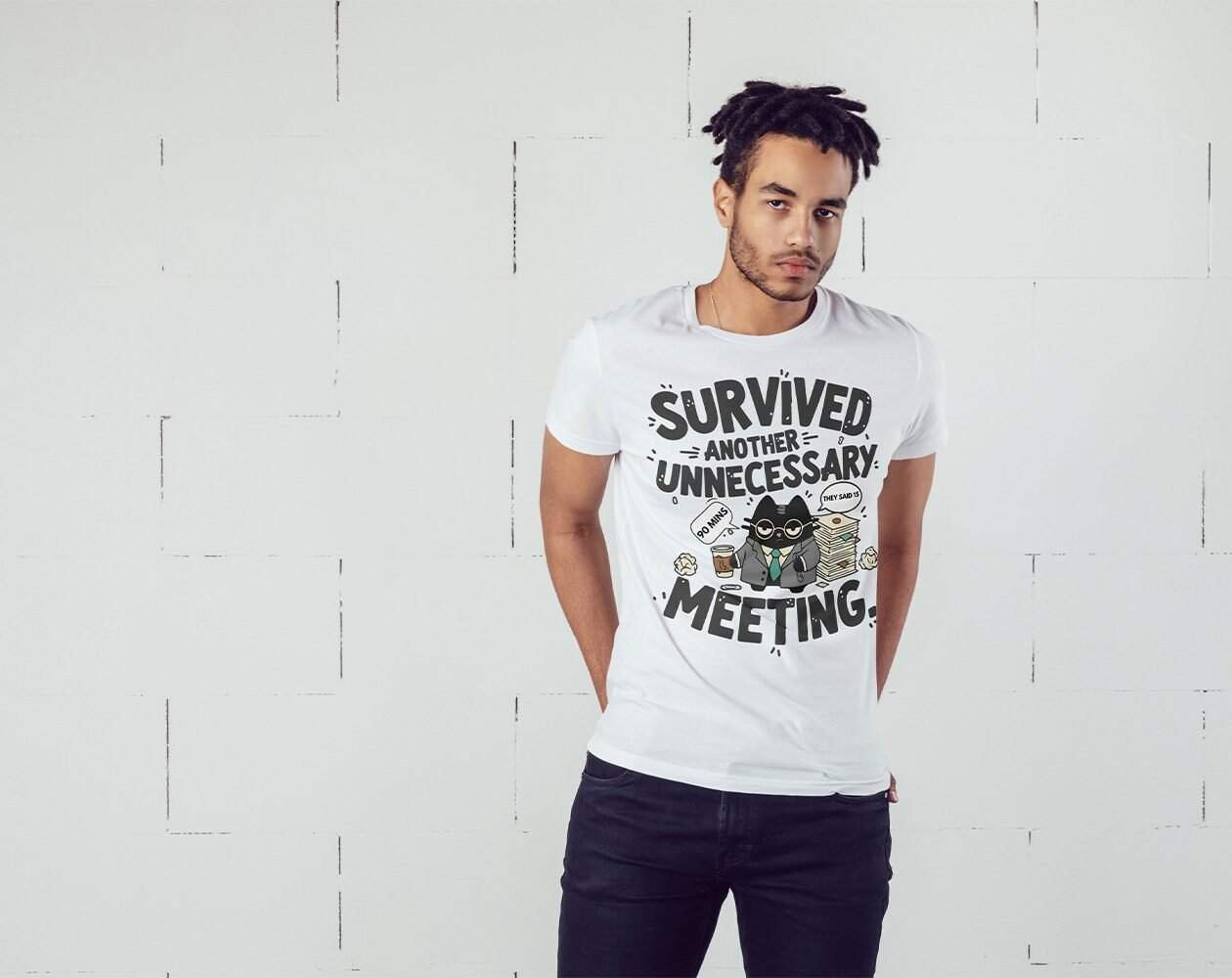 blackscowl t-shirt model in funny design