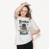 Philosopher Cat T-Shirt: "Broke but Philosophically Rich"