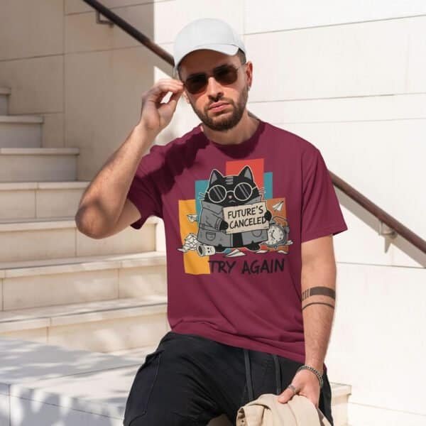 future-canceled-tee-man-burgundy Future's Canceled Try Again Grumpy Cat T-Shirt