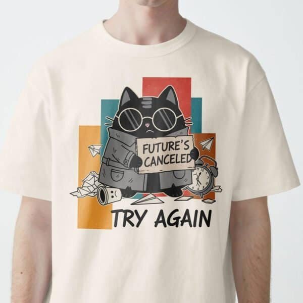 future-canceled-tee-man-cream-zoom cat-with-sunglasses-t-shirt-vintage-white-zoom-mockup