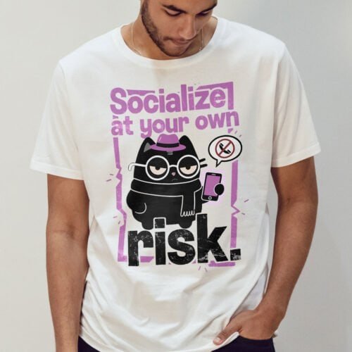 man-anti-social-warning-shirt-white-stay-away.jp Man with dreadlocks wearing the White t-shirt, a clear warning to stay away and let them be.