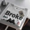 Philosopher Cat T-Shirt: "Broke but Philosophically Rich"
