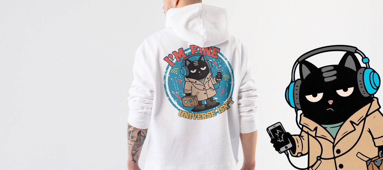 blackscowl hoodie model in funny design