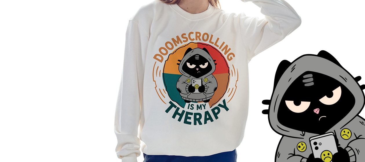blackscowl sweatshirt model in funny design