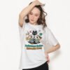 funny-work-burnout-shirt-female-model-lifestyle Performance Review: Existential Crisis Cat T-Shirt | Black Scowl