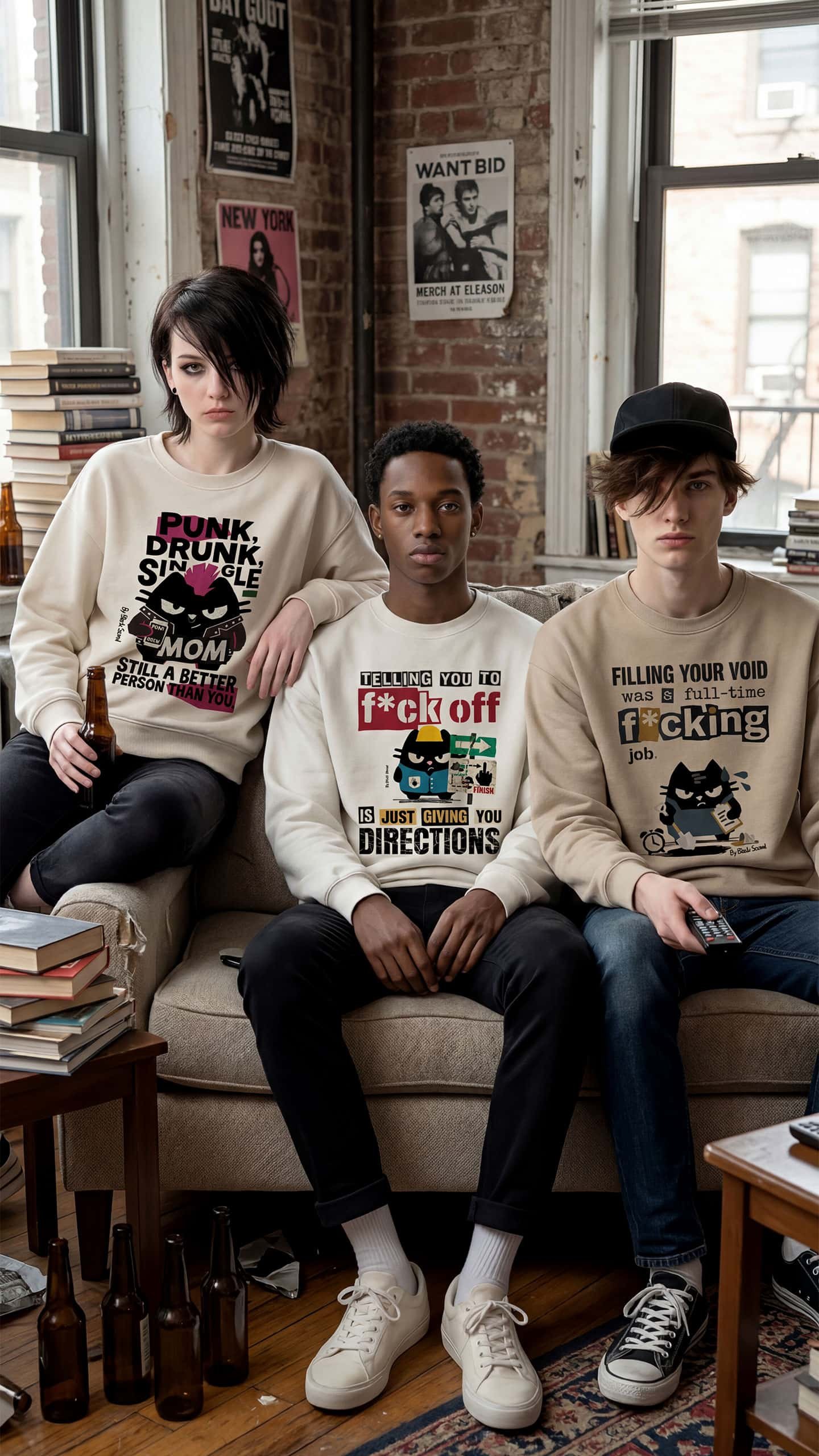 blackscowl t-shirt model in funny design