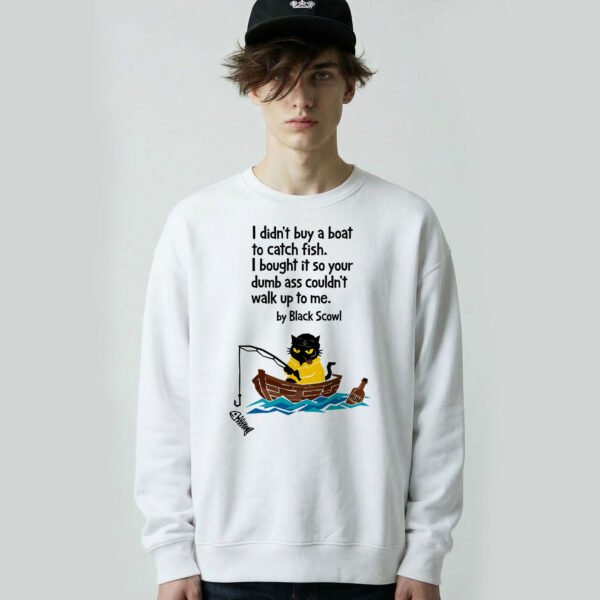 "Didn't Buy A Boat" Heavyweight Oversize Sweatshirt | Black Scowl