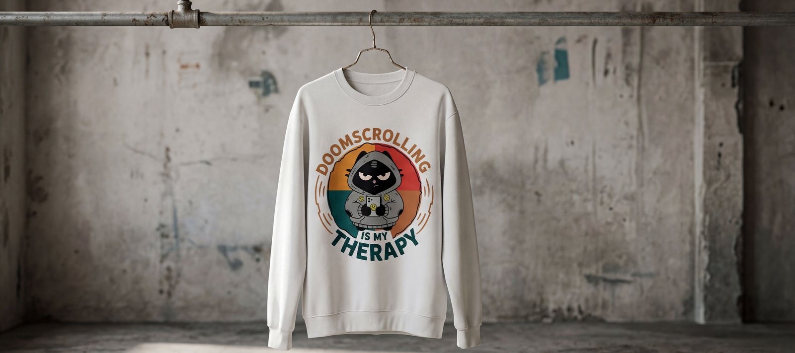 blackscowl sweatshirt model in funny design