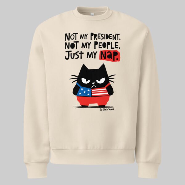 "Just My Nap" Heavyweight Oversize Sweatshirt | Black Scowl