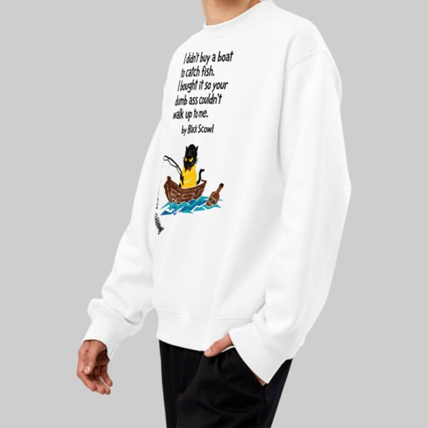 "Didn't Buy A Boat" Heavyweight Oversize Sweatshirt | Black Scowl