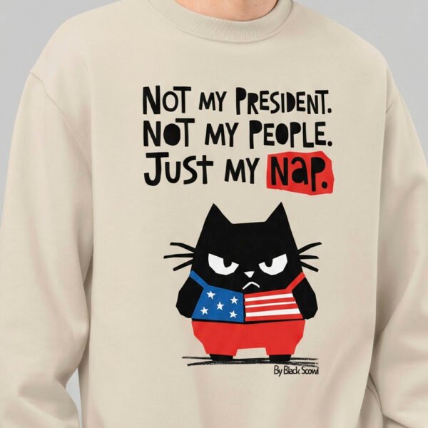 "Just My Nap" Heavyweight Oversize Sweatshirt | Black Scowl