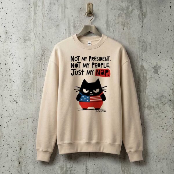 "Just My Nap" Heavyweight Oversize Sweatshirt | Black Scowl