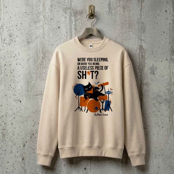 "Useless Piece" Heavyweight Oversize Sweatshirt | Black Scowl