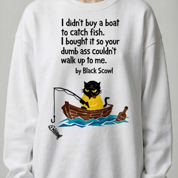"Didn't Buy A Boat" Heavyweight Oversize Sweatshirt | Black Scowl