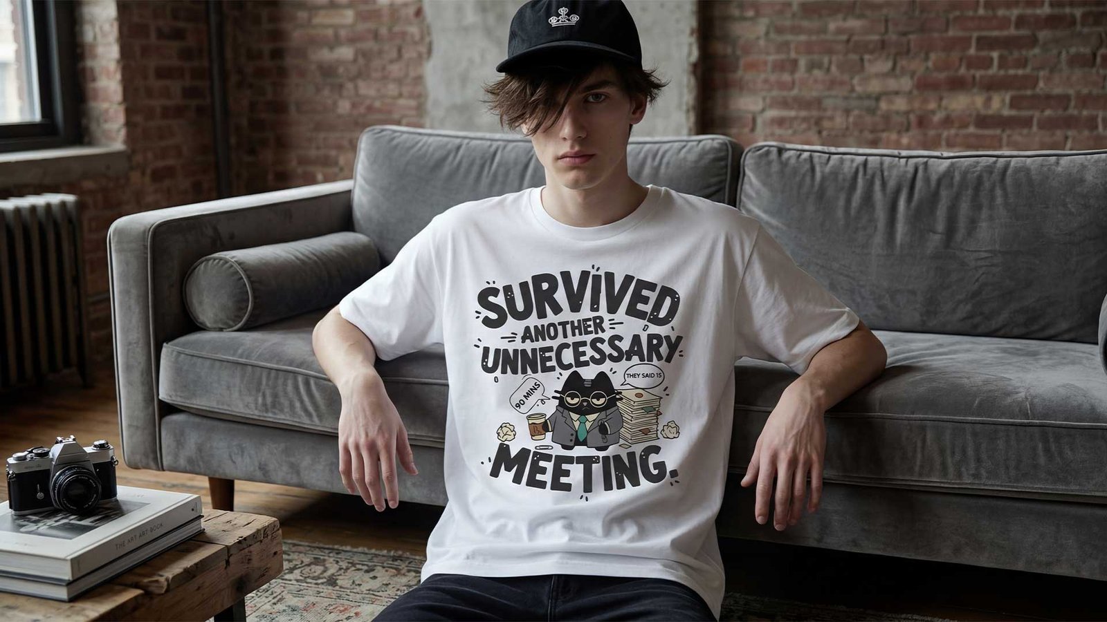 blackscowl t-shirt model in funny design