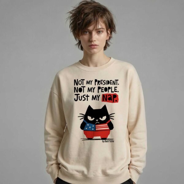 "Just My Nap" Heavyweight Oversize Sweatshirt | Black Scowl