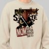 Black Scowl "Punk Drunk Single Mom" Beige Heavyweight Crewneck | Oversized Streetwear Sweatshirt