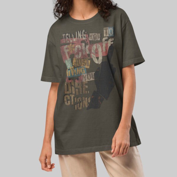 Dire Directions – Charcoal Heavyweight Oversized T-Shirt