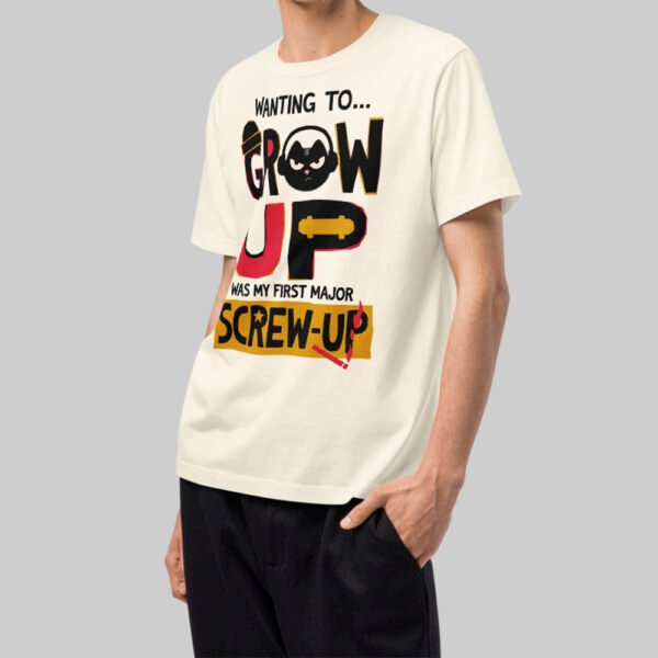 Major Screw-Up – Cream Heavyweight Oversized T-Shirt