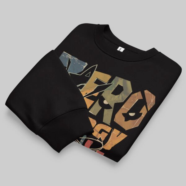 Zero Energy Full Attitude – Black Heavyweight Crewneck Oversized Sweatshirt