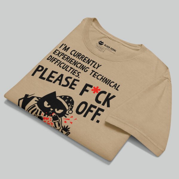 Technical Difficulties F*ck Off – Sand Heavyweight Oversized T-Shirt