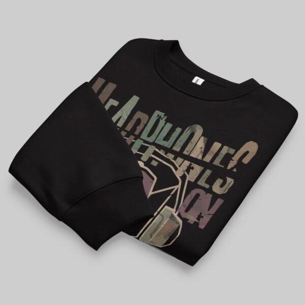 Society Muted – Black Heavyweight Crewneck Oversized Sweatshirt