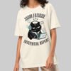Zoom Fatigue Heavyweight Oversized T-Shirt - Vintage White | Black Scowl