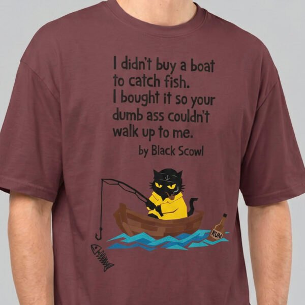 Social Distance Boat – Maroon Heavyweight Oversized T-Shirt