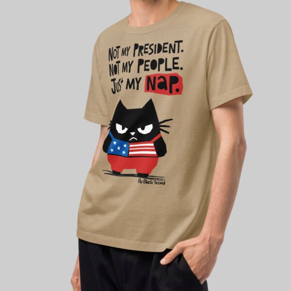 Not My President Just My Nap – Sand Heavyweight Oversized T-Shirt