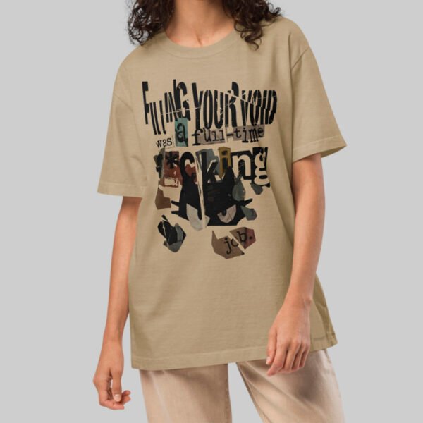 Filling Your Void – Sand Heavyweight Oversized T-Shirt