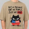 Not My President Just My Nap – Sand Heavyweight Oversized T-Shirt
