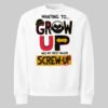 Major Screw-Up Oversized White Streetwear Sweatshirt