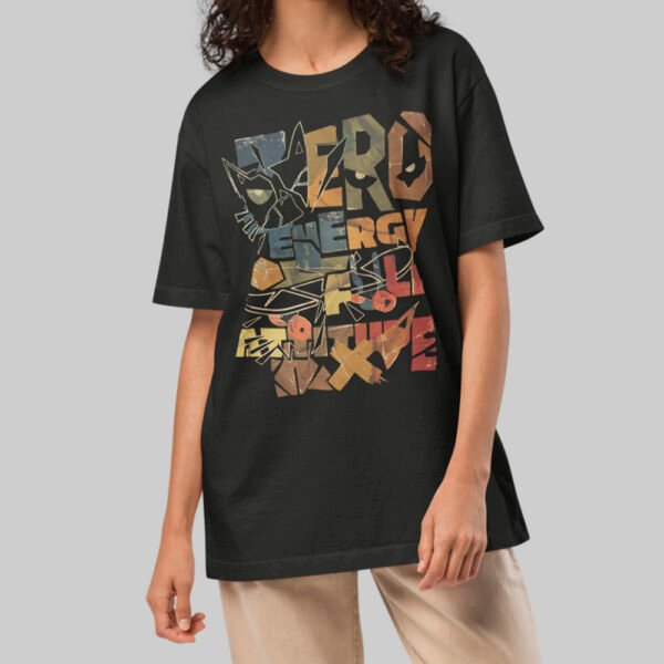 Zero Energy Full Attitude – Black Heavyweight Oversized T-Shirt